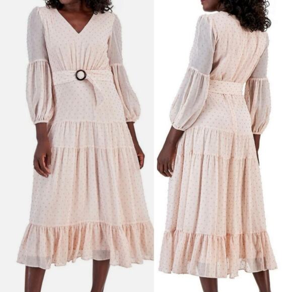 Taylor Dresses & Skirts - Taylor Women's Midi Dress in Light Pink